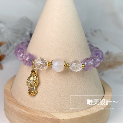 貴人/招財/正能量-《爆賺貔貅薰衣草紫晶手鍊》4