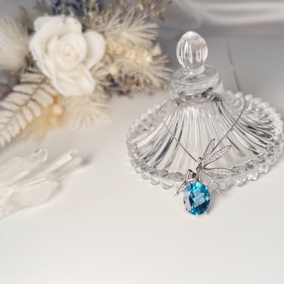 倫敦藍拓帕石精靈項鍊3