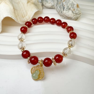 吉祥平安/淨心-《葫蘆紅玉髓手鍊》2