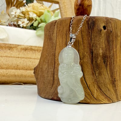 平安/吉祥/靜心-《冰種翡翠媽祖項鍊》5