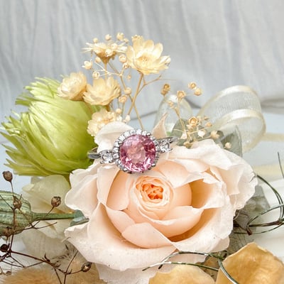 色澤濃郁/收藏級-《粉碧璽高雅時尚戒指》5