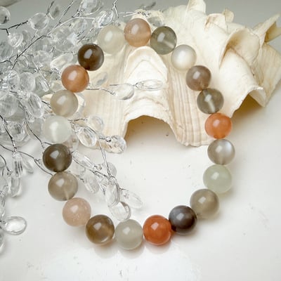 正能量/安穩平靜-《9mm療癒系彩色月光石手鍊》4