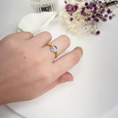 丹泉石金銀雙色戒指7