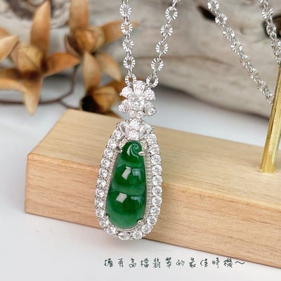 福氣平安/財富豐收《滿綠福豆翡翠項鍊》5