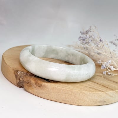 平安吉祥/養護磁場-《白豆青緬甸玉手鐲》3