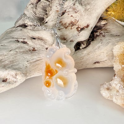 吉祥平安/招財納福-《葫蘆蜜糖白玉髓項鍊》3