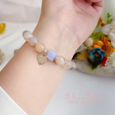 狐狸神獸/桃花貴人-《粉晶狐狸·櫻花瑪瑙手鍊》7