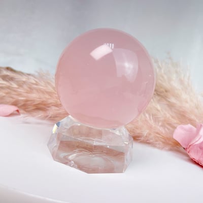 心輪/療癒/人緣-《芙蓉粉晶球擺件》33