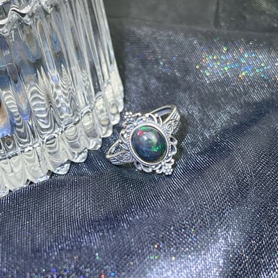 經典黑歐泊戒指4