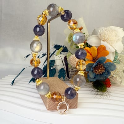 心靈智慧/事業有成《菫青拉長黃水晶手鍊》5