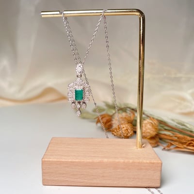 低調奢華祖母綠項鍊2