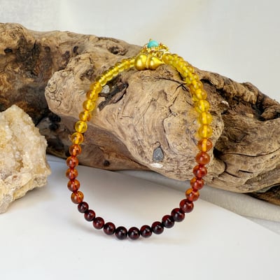 平安/擋煞/穩定心靈-《漸層琥珀平安吊飾》5