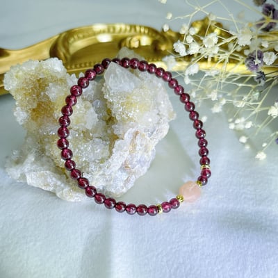 設計款-橙月光紫牙烏手鍊5