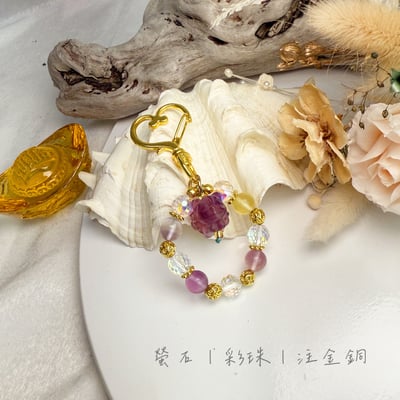 貴人/智慧/招財-《螢石九尾狐吊飾》1