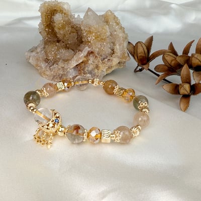 運勢/財富/小人-《月亮星閃多色髮晶手鍊》3