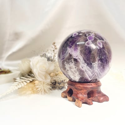 骨幹紫晶球擺件5