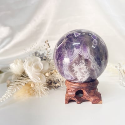 骨幹紫晶球擺件3