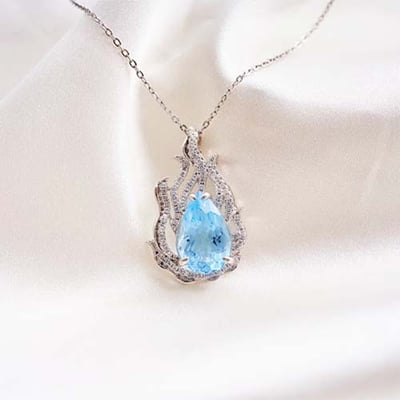 海洋之心拓帕石項鍊3