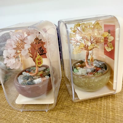 桃花貴人/招財納福-《壓克力盒水晶招財樹擺件》5