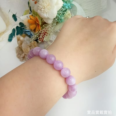貴人/智慧/心靈-《9.5mm貓眼紫鋰輝水晶手鍊》5