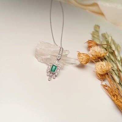 低調奢華祖母綠項鍊5