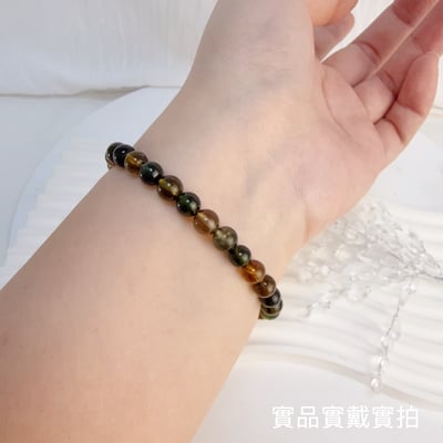 珍藏級-《6mm透體濃色碧璽手鍊》-27