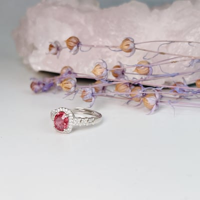 色澤濃郁/收藏級-《高檔粉碧璽戒指》3