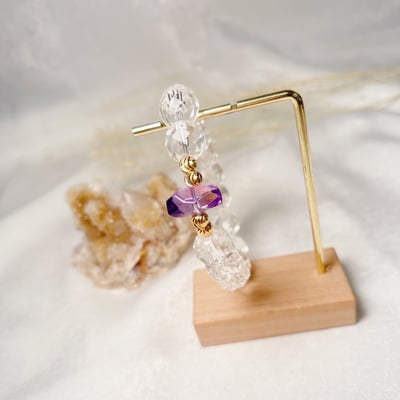 淨化/除穢/貴人-《12mm激光紫晶白水晶手鍊》4