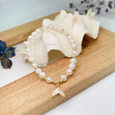 天然珍珠/知性之美-《魚尾小珍珠手鍊》3