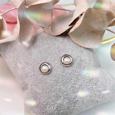 輕奢珠寶-《銀圈珍珠耳針》4