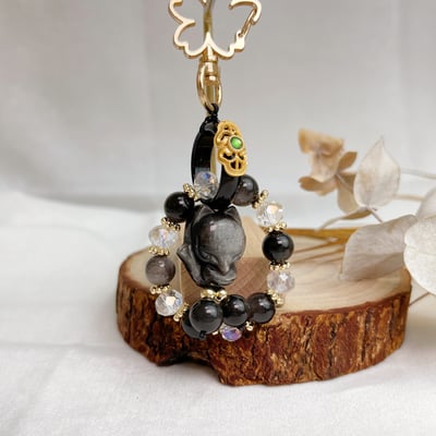 鎮煞/避邪/防小人-《瑪瑙圈銀曜狐貍吊飾》3