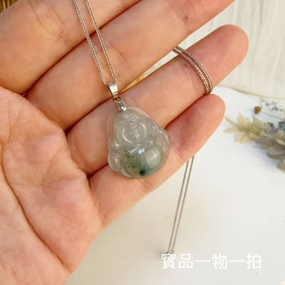 化解煞氣/福氣喜樂-《冰種飄花彌勒佛項鍊》7