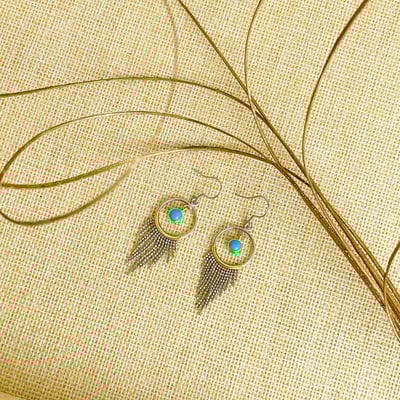 聚財避邪/成就事業-《綠松石流蘇款耳環》3