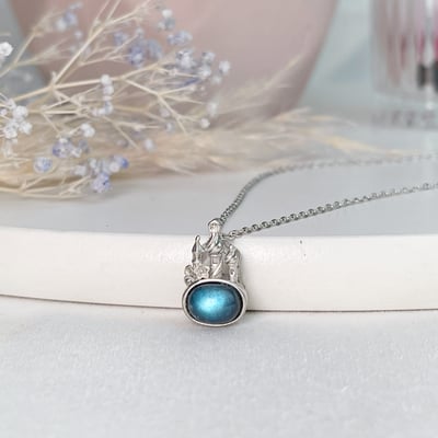 穩定磁場/守護的力量-《高檔藍韻光拉長石城堡項鍊》4