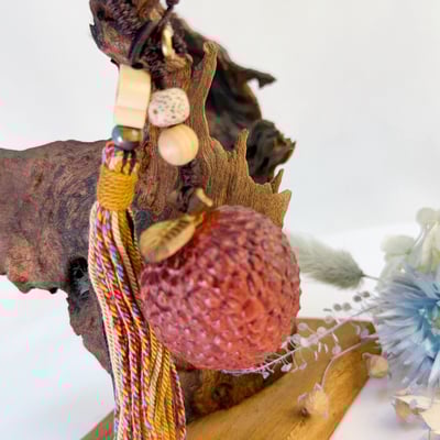 招福避邪-《花梨木 荔枝原木吊飾》4