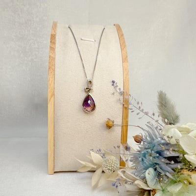 貴人/財富/精品-《水滴紫黃晶珠寶項鍊》1