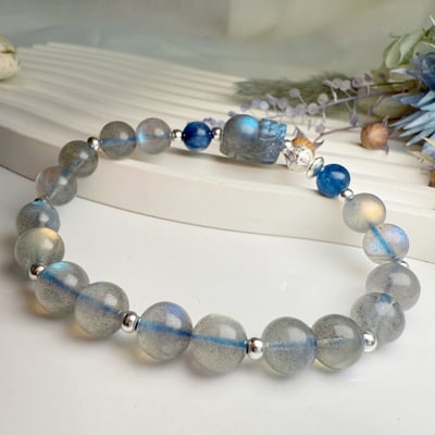 消除負能量/安定-《拉長石貔貅手鍊》5