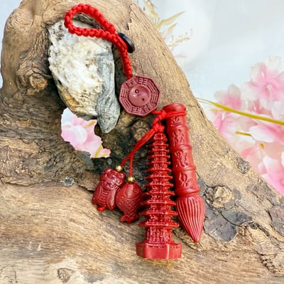 智慧/平安/考運-《金榜題名八卦硃砂吊飾》2