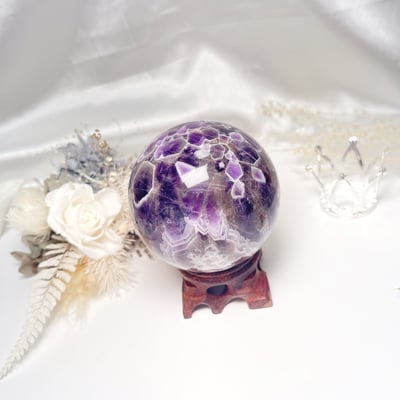 骨幹紫晶球擺件2
