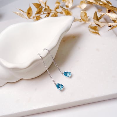 拓帕石長鍊耳環2