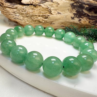 事業寶石-《12mm東菱玉素圈手鍊》2