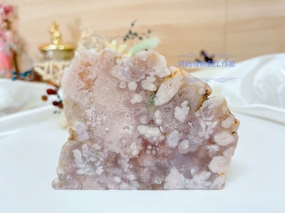 櫻花瑪瑙帶皮帶紫原礦片1