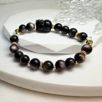 招財/避邪/防小人-《高檔銀曜貔貅設計款手鍊》3