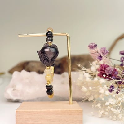 招財/擋煞/防小人-《銀曜狐狸鈦晶手鍊》4