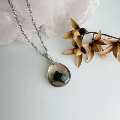 事業/財富-《內包山景綠幽靈水晶項鍊》3