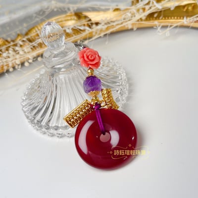 健康/平安-紅玉髓平安扣吊飾3