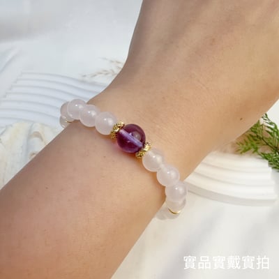 貴人/靜心-《紫晶白玉髓手鍊》5