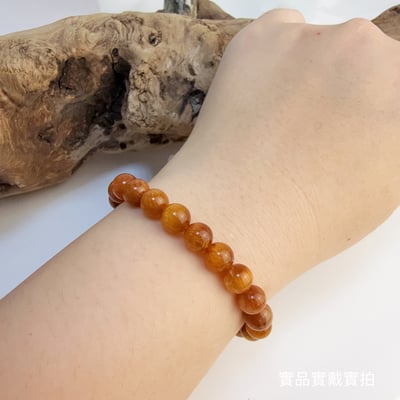 健康/招財-《8mm滿絲透料紅銅鈦手鍊》6