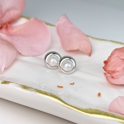 輕奢珠寶-《銀圈珍珠耳針》2