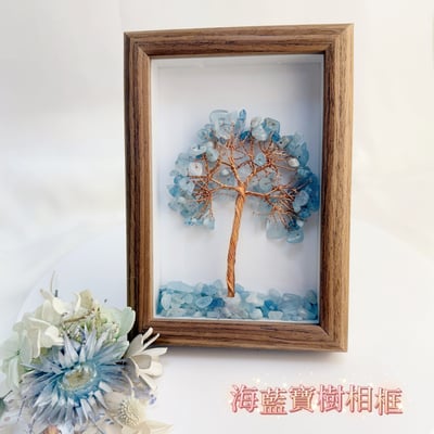 招財/貴人/開運-《水晶發財樹相框擺件》2